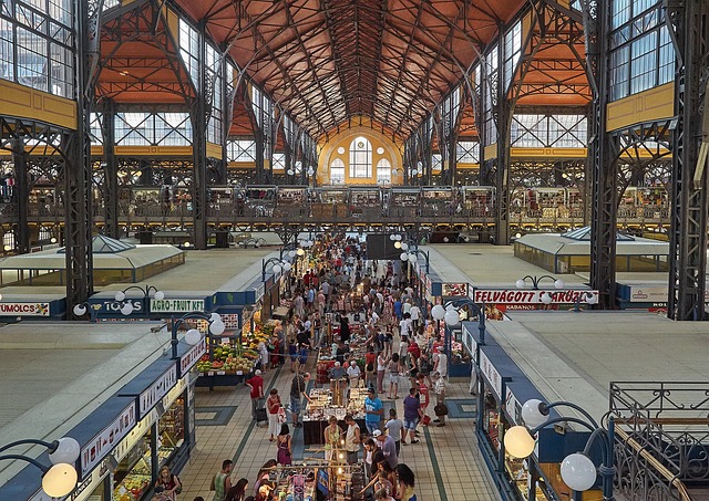 Great Market Hall in Budapest from the inside